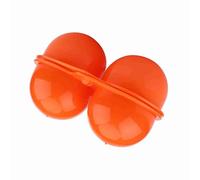 Generic Portable Plastic Egg Container for Outdoor Picnic Camping Use 2-Eggs Capacity Blue Orange ABS Material 4.53x2.95inch (Orange)
