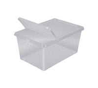 Generic Portable Reptile Carrier Cage Transparent 2PCS Multifunctional Transport Container for Frogs Turtles Snakes and Lizards Durable Lightweight (L)