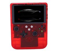 Generic Portable Retro Game Console with 6 Inch HD Screen Dual RGB Joysticks for Endless Gaming Adventures (Transparent Red)