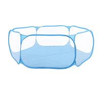Generic Portable Small Pet Playpen Breathable Puppy Cat Rabbit Cage Tent for Outdoor, Foldable Pet Folding Fence for Traveling with Non-Woven Fabric Material Blue (Blue)
