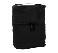 Generic Portable Stand Up Toiletry Bag with Vertical Storage Design for Travel Makeup Essentials Black 1 Piece