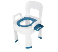 Generic Portable Toilet Shower Chair Commode Chair for Adults with Widened Armrests Anti Slip Base 4 Bumps Pads Foldable Squat Toilet for Elderly Pregnant Women