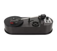Generic Portable Vintage Turntable Record Player with USB to MP3 Conversion for Music Lovers Black 11.5 X 4.8 X 3.03in