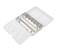 Generic Portable Watercolor Half Tin Paint Box DIY Compartments, Small Size Spring Pattern Iron Palette Case Slots, Travel Empty Watercolour Palette for Artists and Students