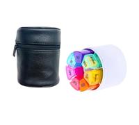 Generic Portable Weekly Pill Box Organizer with 28 Grids, Pu Bag Included, for Travel and Outdoor Use, Sturdy Pp and Pu Material for Daily Medicine Storage