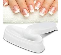 Generic Portable White Nail Dipping Powder Tray Non- DIY Manicure Mould for Round and Oval Nails, ABS Material, 4.3 X 1.5 X 1.3 Inches, for Unique Art
