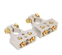 Generic Positive Negative Battery Terminals Connector Durable Clamp for Car Yacht Audio, 2 Pack with Spacer Shims