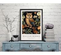 Generic Poster of a William Morris Print, William Morris Exhibition Print, William Morris Poster, Vintage Wall Art, Textiles Art, Vintage Poster, Owl Toad Art (1) (A3 11.7x 16.5 in)