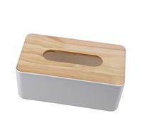 Generic PP Tissue Box Holder Organizer with Removable Pine Cover for Home Office Car, Durable and Modern Design for Living Room Restaurant, Protect Tissue from Dust Water, Easy to Replace (#1)