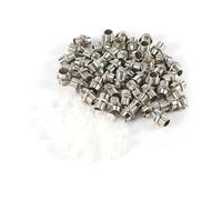 Generic Practical Silver Finish 5mm LED Mounts with Threaded Base for LED Installation and Maintenance 50 Pack