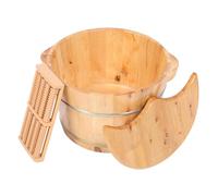 Generic Practical Wood Foot Soaking Basin for Home with Large-capacity Space Foot Massager and Lid that Will Not Leak Water and Is Easy to Clean