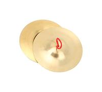 Generic Precise Brass Crash Cymbal Pair Bright Sound for Music Teaching Toy for Children, Yellow, 5.79", 2 X Crash Cymbal