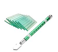 Generic Precise Glass Cutter for Smooth Cutting of 3~15mm Glass with Non-Slip Handle for Home, 1 Wheel Cutter for Craftsmen and Artists (Green)
