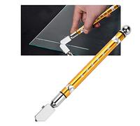 Generic Precise Glass Cutter for Smooth Cutting of 3~15mm Glass with Non-Slip Handle for Home, 1 Wheel Cutter for Craftsmen and Artists (Gold)