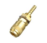 Generic Precise M6 Gas & Water Quick Connector Set for Welding Torch, Fast Connection for MIG TIG Welder Torch Fitting, Recommended for Inner Diameter M6 Hose, Brass Material, Fit for Welding (Gold)