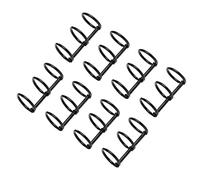Generic Precise Rings Electroplated Metal Reusable Foldable Loose Leaf Connection Rings for Hand Account Production, 3 Hole Book for DIY Handbook, 8 Small for Notebook (Black)