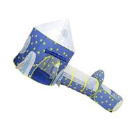 Generic Premium 3pcs Baby Tent Kid Crawling Tunnel Play Tent Indoor Set for Children's Adventure, Safe 190T Polyester Material, Encourages Innovation and Creativity, Suitable for Ages 3+ (Blue three
