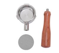 Generic Premium 58mm Bottomless Portafilter with Wooden Handle for Petrus Gemilai Barsetto, Solid Wood Grip