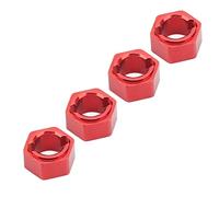 Generic Premium 7mm Hex Wheel Hubs High Temperature Resistant for FMS FCX24 1/24 RC Car 4 Pack (Red)