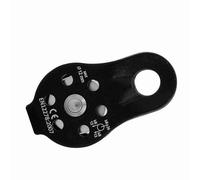 Generic Premium Aluminium Alloy Climbing Pulley Block - 26KN Pull Strength Single Pulley for Rope Climbing, Hauling (Black)