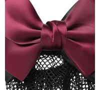 Generic Premium Bowknot Hair Snood Net Bun Cover for Air Hostess and Bank Clerks Durable 1x (Red Bowknot Net)