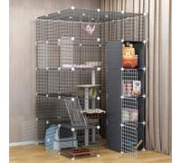 Generic Premium Cat Playpen - Metal Enclosure for Small Pets, Rabbits, Hedgehogs, and Guinea Pigs(111 * 111 * 183cm)