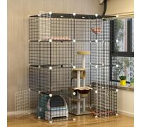 Generic Premium Cat Playpen - Metal Enclosure for Small Pets, Rabbits, Hedgehogs, and Guinea Pigs(111 * 75 * 154cm)