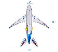 Generic Premium Electric Kids Action Toy Airplane with Light and Sound Effect, Ideal Children, Easy Operation for Developing Visual Perception, 31cm Color Box Size, ABS Plastic Material, (White)