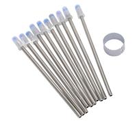 Generic Premium Metal Ballpoint Refills 0.5mm Ultra Fine Oil Based Tips, Pack of 10, Compatible with Tech3, Tech4