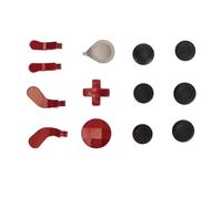 Generic Premium Metal Thumbsticks Kit for One Series 2, Sensitive Magnetic Buttons with Programmable Functions for Hardcore Gamers, Wear-Resistant Material (Red)