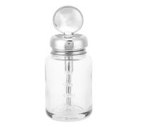 Generic Premium Nail Art Remover Dispenser Glass Pump Bottle for Manicure Tools, 80ml Capacity (Press bottle)