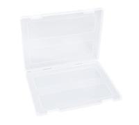 Generic Premium Plastic Secure Closure Transparent Document Storage Case,Robust Plastic File Storage Case with Buckle Lock for Easy Content Viewing,Multi Purpose Transparent File Box for Office (A5)