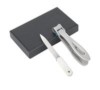 Generic Premium Stainless Steel Nail Clipper and File Set, Curved Blades for Effortless Nail Care, 2 Pcs Ideal for Thick Nails (Comes with 2-piece file set (silver))