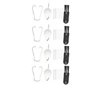 Generic Premium Tablet Pen Nibs for Tab S7 FE 12.4", Easy-to-Install Replacement Refills Made of Durable ABS, Perfect for Writing, Drawing and Editing, 20 Refills with Clips and Brushes (White Gray)