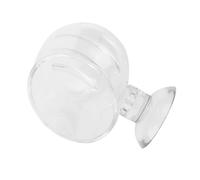 Generic Premium Transparent Aquarium Feeder for Red, Durable Acrylic Fish Feeding Cup with Strong Suction Cup, Enhance Fish Color and Hunger Feeling, Glass Crack (#3)