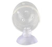 Generic Premium Transparent Aquarium Feeder for Red, Durable Acrylic Fish Feeding Cup with Strong Suction Cup, Enhance Fish Color and Hunger Feeling, Glass Crack (#1)
