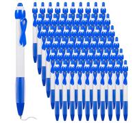 Generic Presents for Cancer Survivor, 108 Pcs Awareness Ribbon Pens, Retractable Blue Ballpoint Pens, Gel Pens with Blank Ink, Health Awareness Accessories