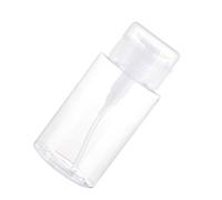 Generic Press Pumping Refillable Clear Dispenser Bottle for Makeup Remover with Dust Proof Lid Compact Travel Bottles for Organizing Cosmetics On The Go, Push Down Liquid Pump Bottle for Travel