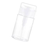 Generic Press Pumping Refillable Clear Dispenser Bottle for Makeup Remover with Dust Proof Lid Compact Travel Bottles for Organizing Cosmetics On The Go, Push Down Liquid Pump Bottle for Travel
