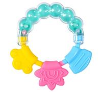 Generic Pressing Baby Teethers，Baby Teething Toys Soothe Massage Gums for 3+ Month Olds Babies Infants Freezer Colorful Tooth Fixer Rattle Shape 12mo (Green, One Size)