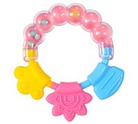 Generic Pressing Baby Teethers，Baby Teething Toys Soothe Massage Gums for 3+ Month Olds Babies Infants Freezer Colorful Tooth Fixer Rattle Shape 12mo (One Size)