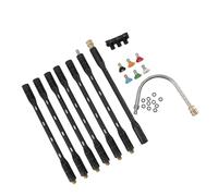 Generic Pressure Washer Wand, Gutter Hose Attachment Power Washer Extension Wand Gutter Cleaner Attachment with Black Cover Stainless Steel Cleaner Rod for Wall Roof