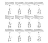 Generic Price Holder Clips for 12 Pcs with Double Ends Structure Design, Lightweight and Easy to Install Retail Display Clips Or Business Exhibition on The Table Use