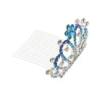 Generic Princess Tiara Hair Comb Dazzling Gradient Rhinestone Crown for Women Lightweight Crystal Hair Accessory for Weddings Birthdays and Prom Events
