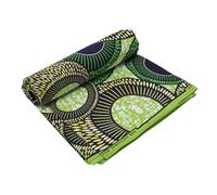 Generic Printed Fabric Wax Print African Style Ethnic Design Vibrant Colors Easy to Cut and Sew for Clothing Crafting and Home Decoration Polyester Material 6 Yards