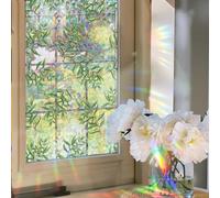 Generic Privacy Window Films Frosted Stained Glass Decals,Static Cling Removable Colorful Sticker for Home Office Room Window Décor