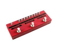 Generic Processor Multi Effect Pedalboard With Chorus Amp Emulation Boost Compression Aluminum Enclosure Rugged Footswitches Suitable for live shows studio practice, Red