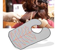 Generic Professional Barber Cape for Hair Cutting and Styling 1 Unit - Comfortable PVC Hairdressing Gown with Magnetic Buckle (Gray)