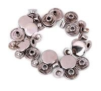 Generic Professional Brass Snap Buttons 50 Set Clothing Fasteners 0.49in Silver Bronze Black for Tents Notebooks Practical Design (15mm)