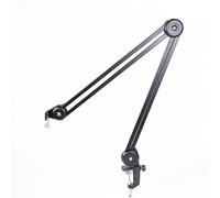 Generic Professional Condenser Microphone Boom Arm Holder Springless Adjustable Mic Stand for Podcasting (Long 52CM)